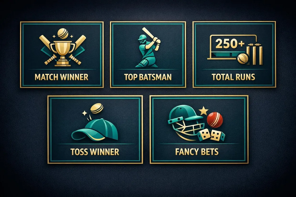 Cricket bet types overview